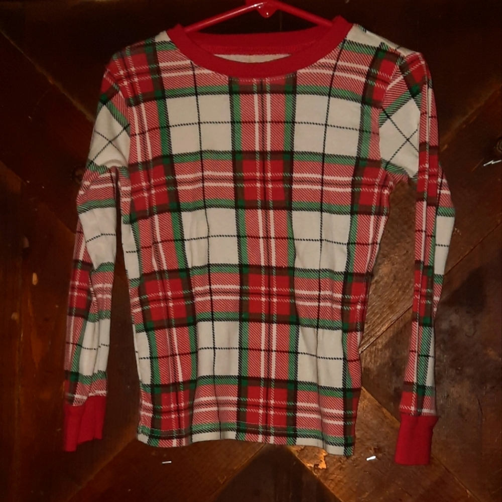 🍀3/15 Christmas plaid long sleeve shirt (Pajama shirt)